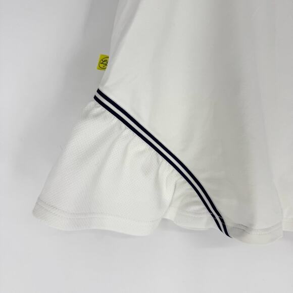 L’Oeuf Poché Baseline Tennis Top and Skort Matching Set White with Navy Trim Sm - Picture 10 of 15